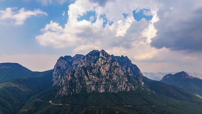 登封嵩山航拍延时