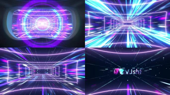 VR眼镜光线穿梭隧道