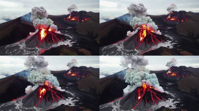 火山喷发火山喷火