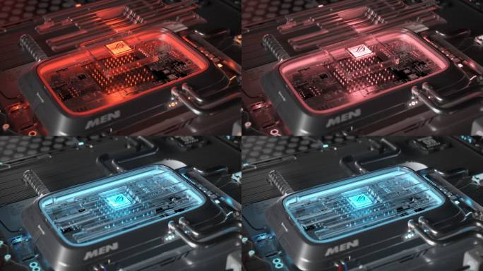 核心cpu科幻场景动画