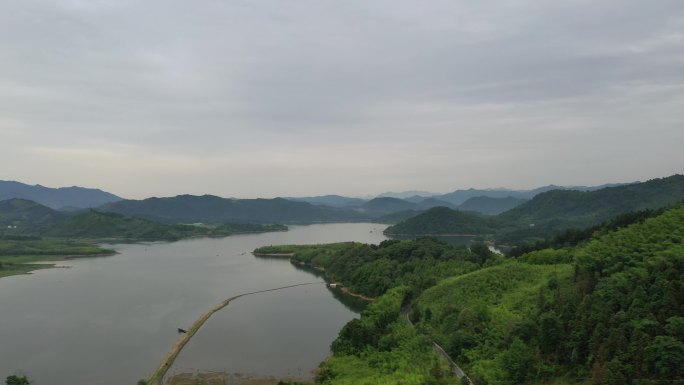 皖南山水 太平湖景观航拍