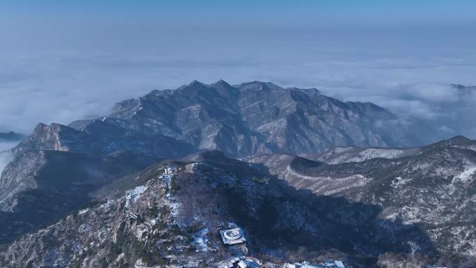 泰山雪景航拍