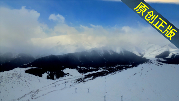 航拍雪山