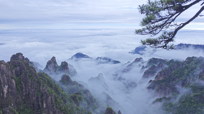 实拍黄山云海仙境 自然景观 人文精神
