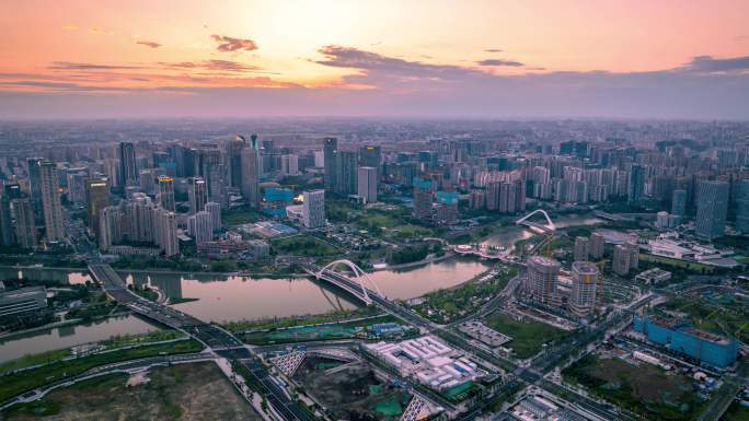 成都金融城东航拍延时摄影导出4K