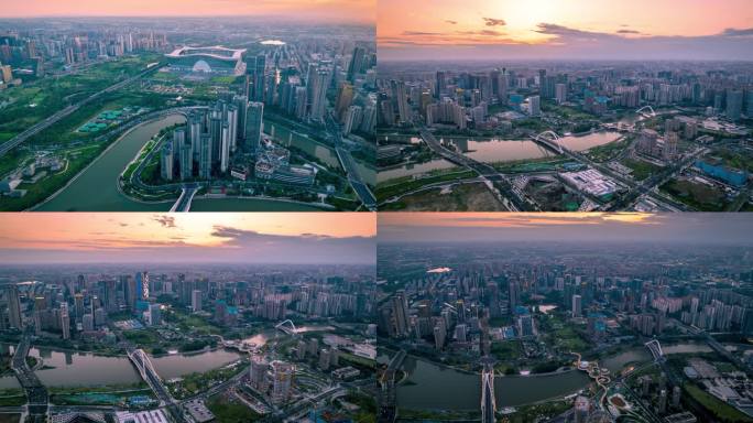 成都金融城东航拍延时摄影导出4K