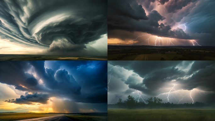 雷暴天气龙卷风台风极端恶劣天气
