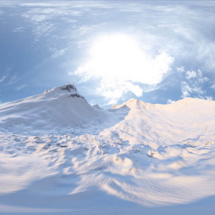 大雪山180度弧幕视频飞行影院