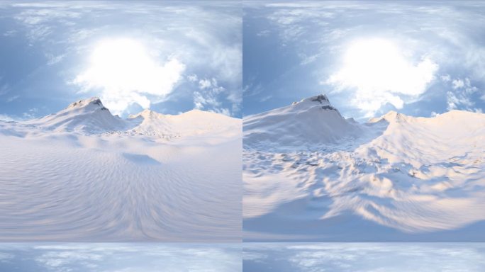 大雪山180度弧幕视频飞行影院