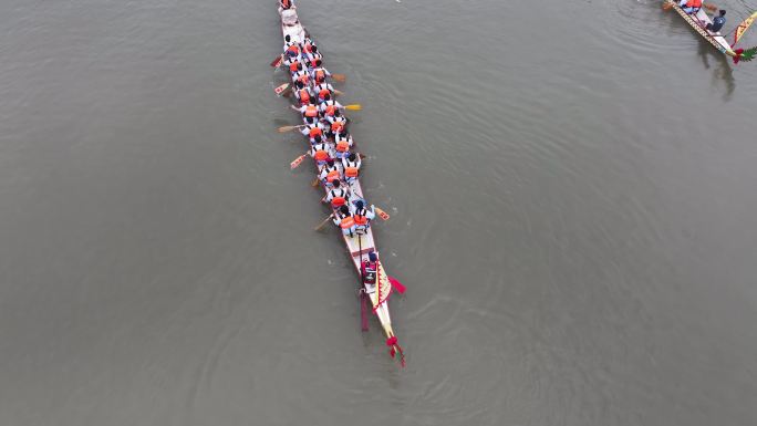 航拍第六届海珠湿地龙船景活动