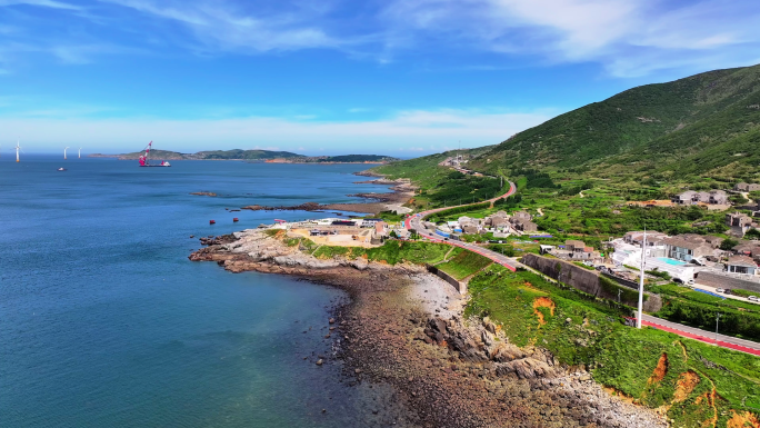 福建平潭岛北线风光航拍
