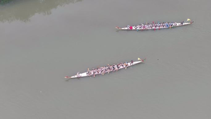 航拍第六届海珠湿地龙船景活动