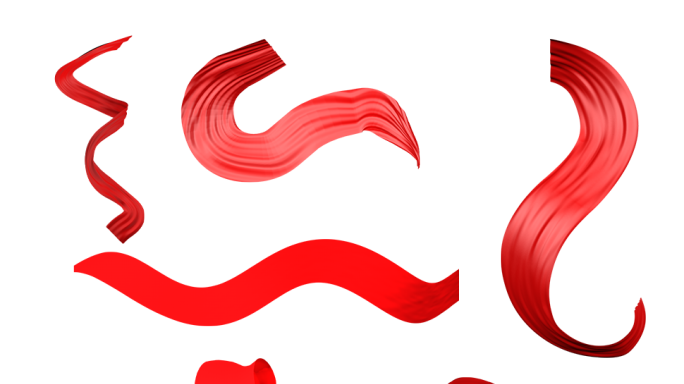 【原创】14款2k红色飘带透明通道