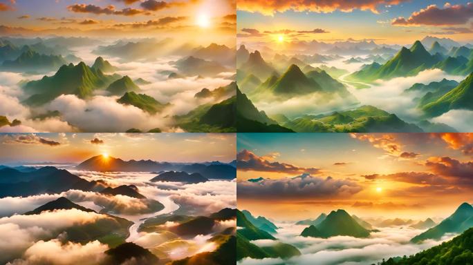 【48组镜】祖国风光大好河山水墨意境