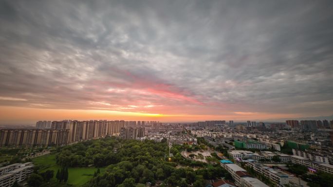 日出太阳城市日出特写宣传片片头片尾素材