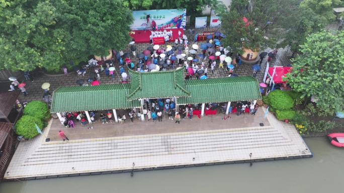 航拍第六届海珠湿地龙船景活动