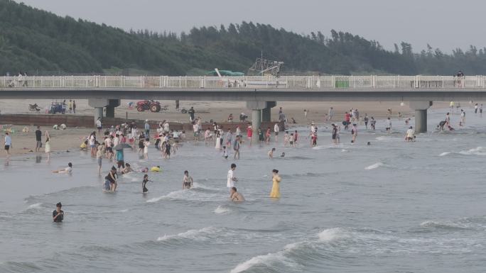 湛江吴川鼎龙湾海滩航拍