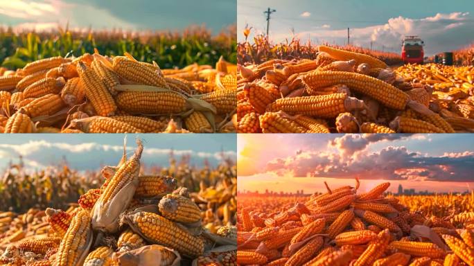玉米地丰收农作物农业农田ai素材原创