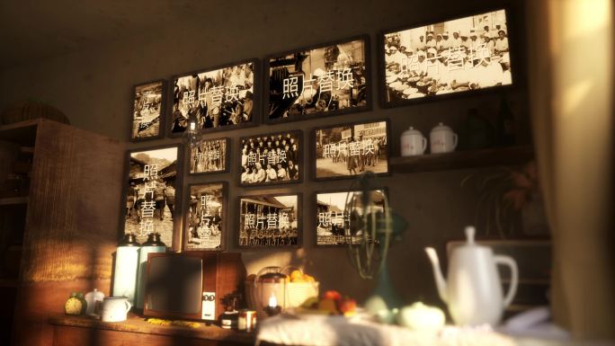 复古怀旧老电视老照片ae模板