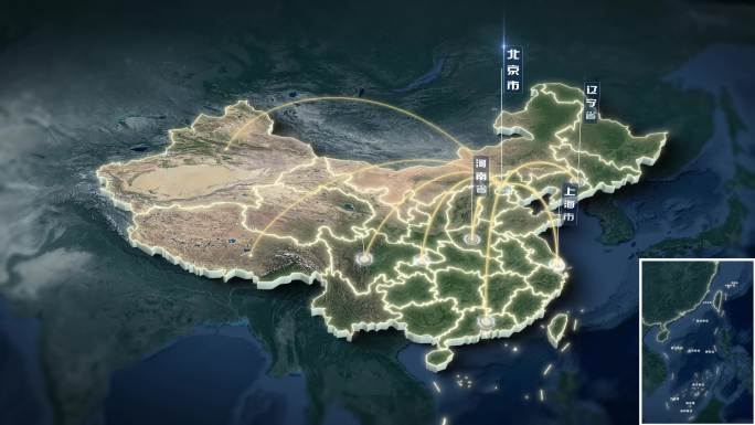 中国卫星地图辐射全国区位展示