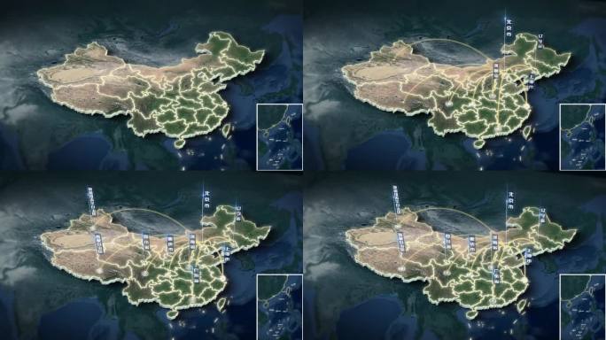 中国卫星地图辐射全国区位展示