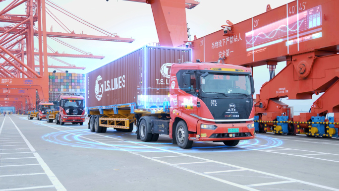 港口码头无人驾驶物流集装箱