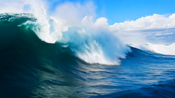 大海海浪乘风破浪