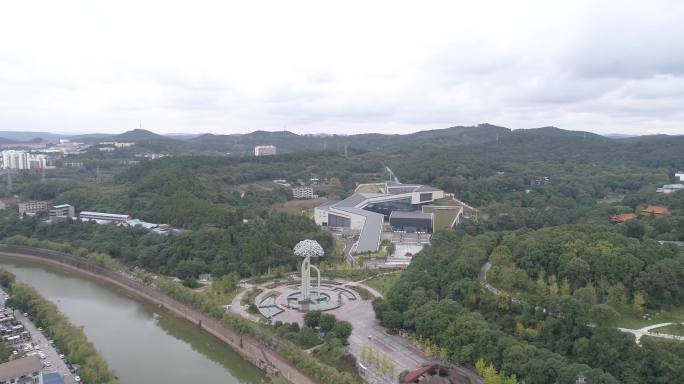 【4K】绵阳市博物馆航拍 绵阳富乐山航拍