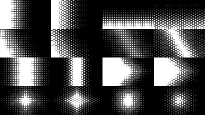 蜂窝方格黑白转场合集带通道 版四
