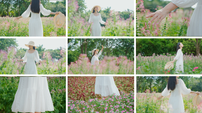 美女花海 亲近自然 诗意生活 美好生活