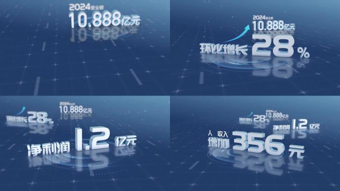 3D简洁数据文字展示