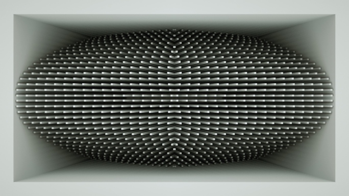 【裸眼3D】灰白律动几何方块动画双色空间