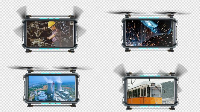 创意无人机屏幕【模板】