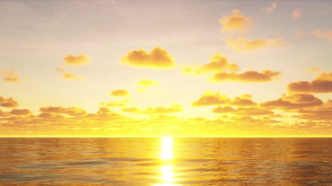 海上日落美景8k