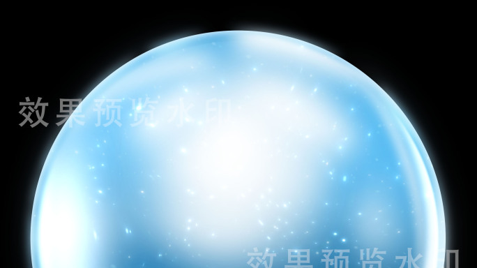 能量球水滴 水珠露珠魔法蓝色粒子玻璃球