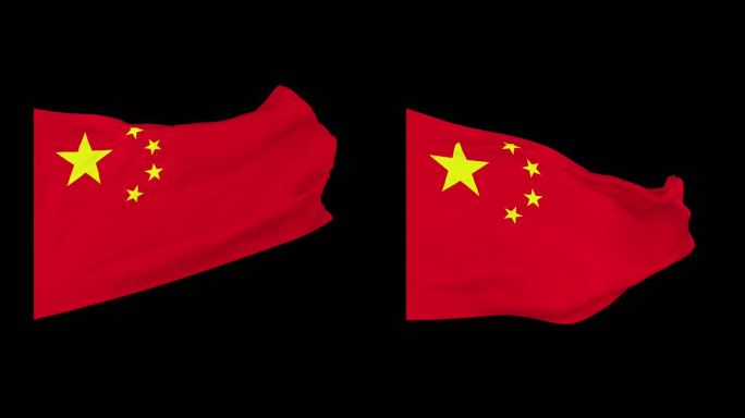国旗动态素材 旗子视频 旗子 红色旗帜