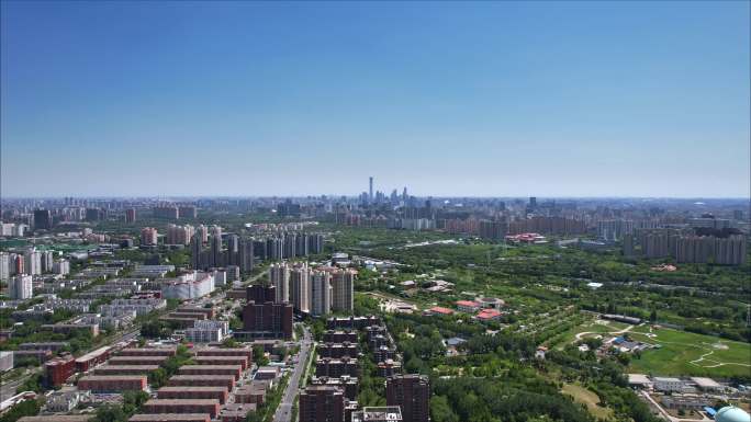 北京朝阳区空镜 中央美术学院航拍