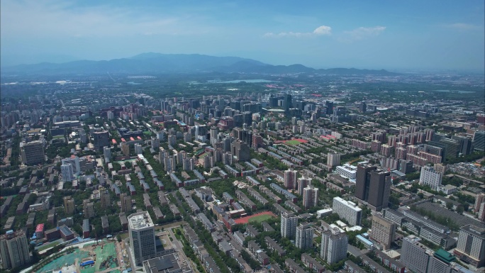 北京中关村广场北京海淀区航拍