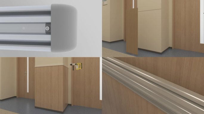 医院施工，裙板安装，扶手安装工艺