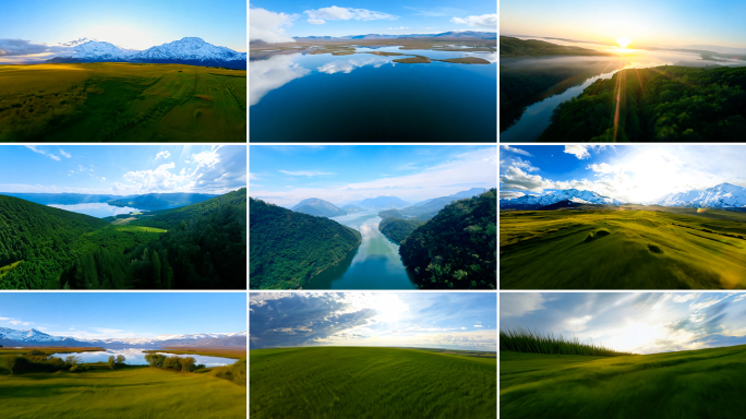 fpv穿越机航拍大气山河大好河山美丽中国