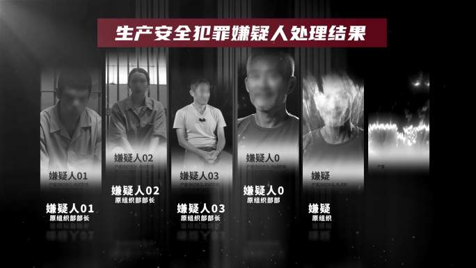 安全生产事故犯罪嫌疑人反腐AE模版