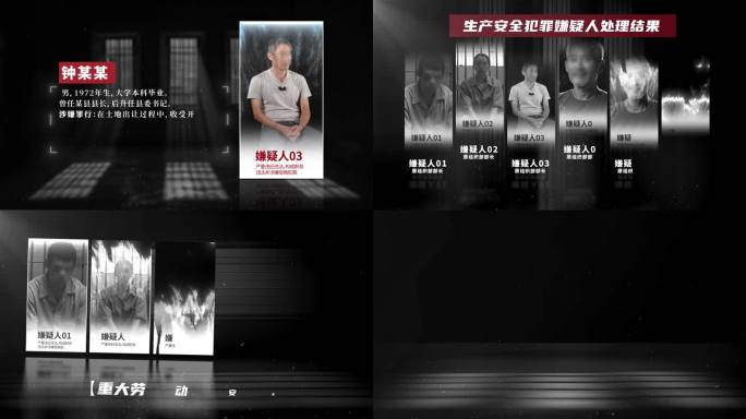 安全生产事故犯罪嫌疑人反腐AE模版