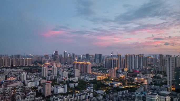 佛山市南海区政府夜景延时