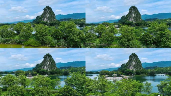 肇庆航拍七星岩风景区01