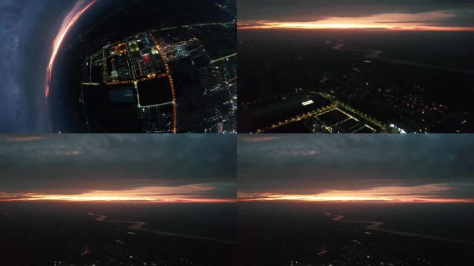 晚霞 延时摄影 火烧云 日转夜