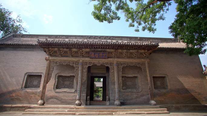 山西古建常家庄园宗祠二门木雕大门