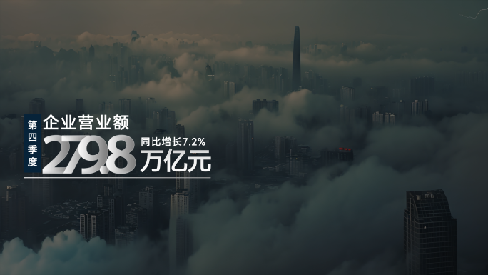 【无插件】简洁大气数据数字增长动画