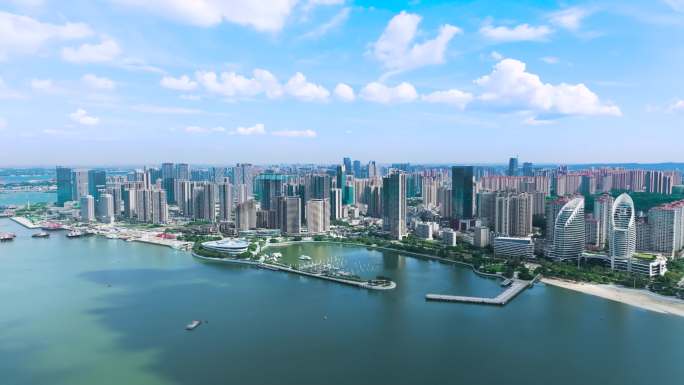 最新湛江城市地标航拍