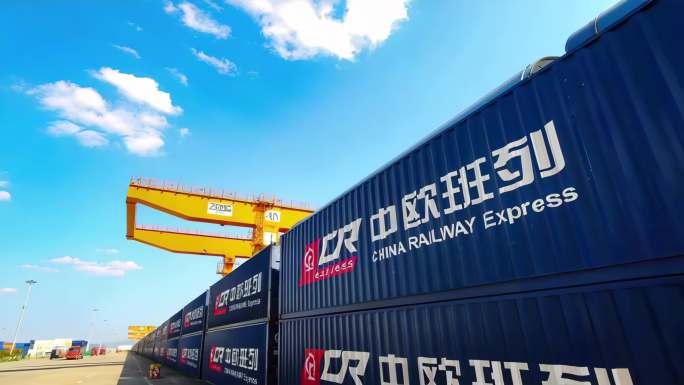 中欧班列 一带一路 国际物流中欧班列素材