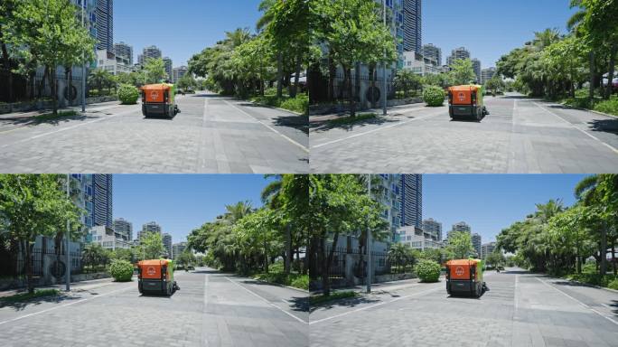 【正版素材】无人驾驶环卫车6737